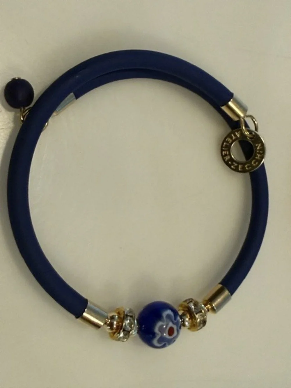BR3106 | Blue | Millefiori Murano Glass Wrap Bracelet